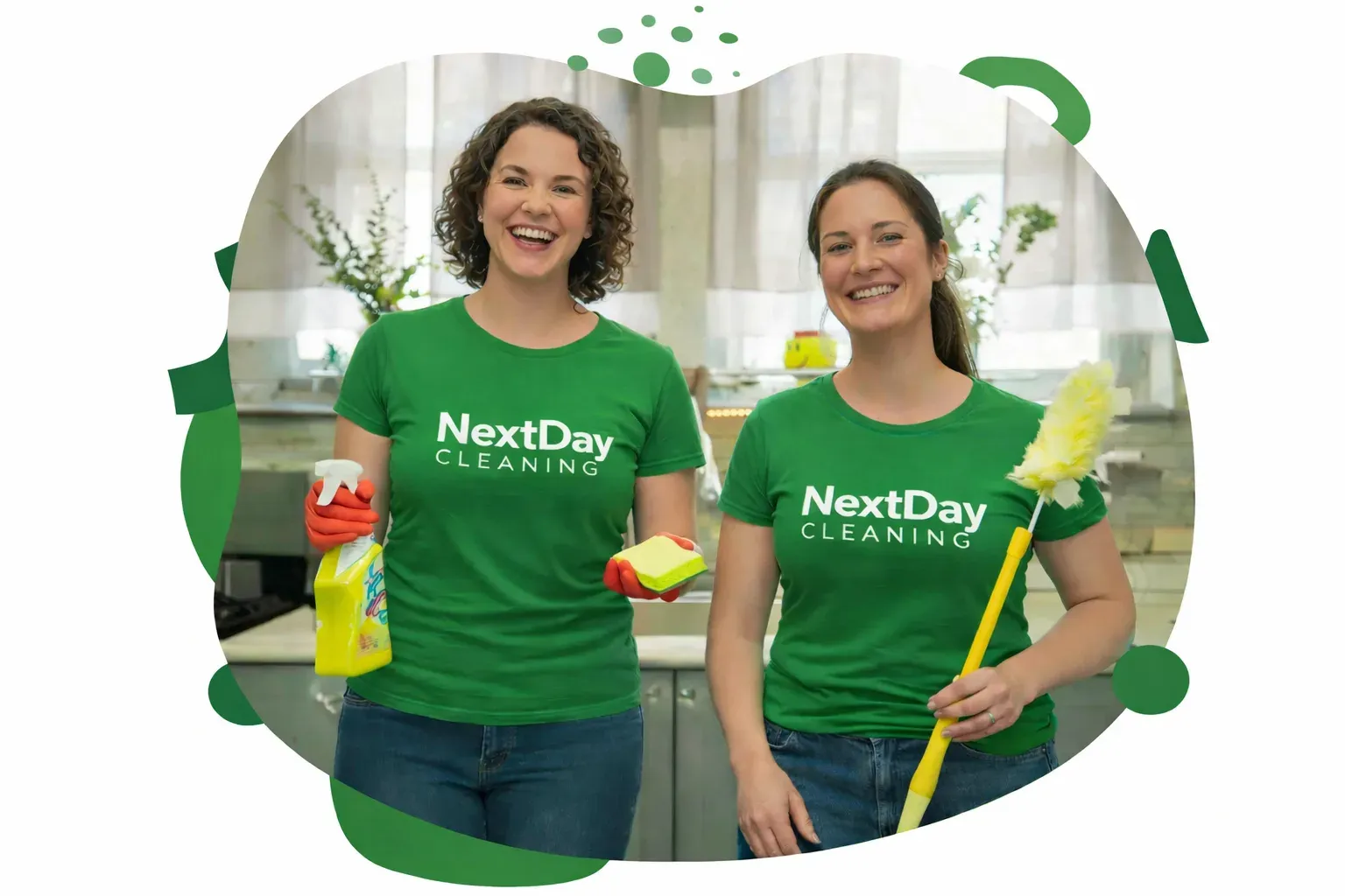 A Nextday cleaning team at work